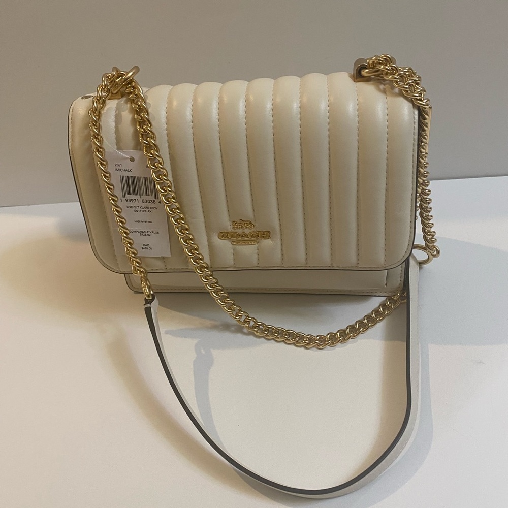 Coach Klare Leather Crossbody Shoulder Bag with Quilting